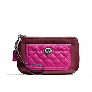 Coach Quilted Leather Wristlet